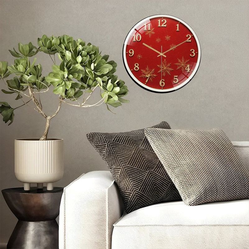 Horloge murale moderne en verre 12 po