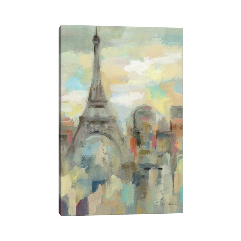 Paris Impression 1 Piece Wrapped Canvas Painting, 66.04 cm H x 45.72 cm W x 1.91 cm D