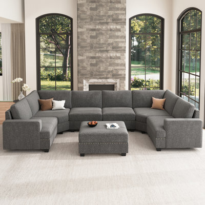 Anureet Modular U-Shaped Sectional with Storage Ottoman
