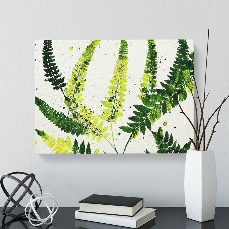 Fern Leaf Splash Vol.4 - Wrapped Canvas, 35cm H x 50cm W x 3cm D