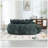 Oversized Compression Bean Bag Sofa - Large Round Loveseat With Pillows-106371822