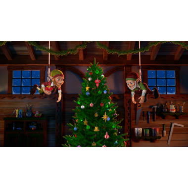 Northlight 17.75 in. Lighted Christmas Tree with Presents Window Silhouette