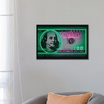 « 100 dollars », reproduction d’impression sur toile
