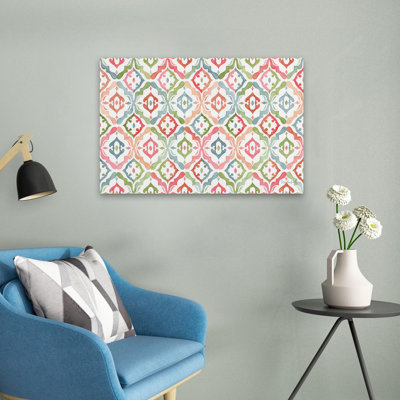 Tropical Blush Step 04 - Blue Coral Flowers Green Art