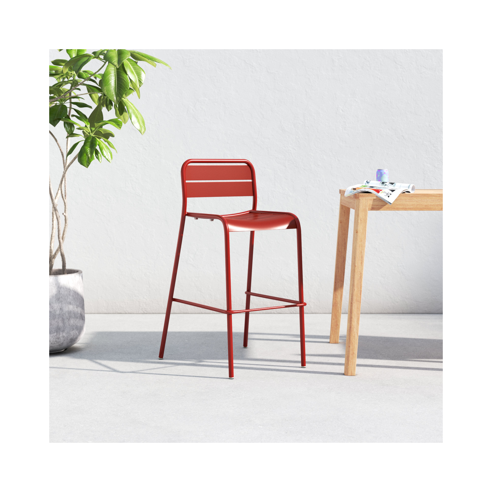 Kapri 41'' Outdoor Bar Stool, Venitian