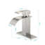 Robinet de salle de bain à bec cascade avec poignée simple et bonde escamotable | Idée de cadeau-123158816