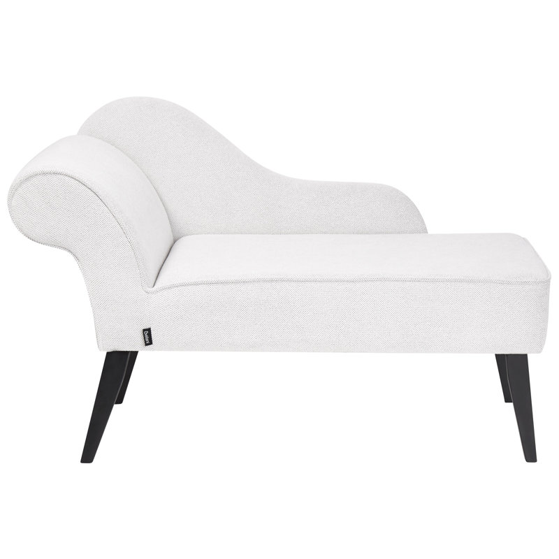 Ardeth Upholstered Chaise Lounge, Left Hand Facing, White