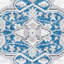 Tapis oriental bleu foncé / ivoire Slesnick-944103006