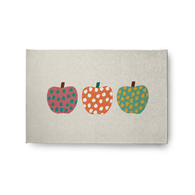 Tapis en chenille à motif d'automne Little Pumpkins CRHGN712OR12