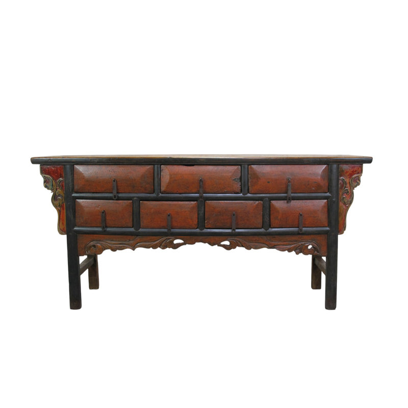 Antique Chinese 72" Long Apothecary Cabinet