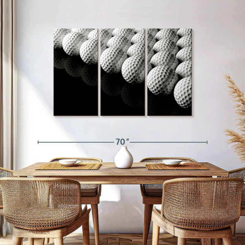 Rangées de balles de golf Sireci, H 36 po x l 57 po