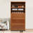 10-layer Rectangular Freestanding Bamboo Shoe Cabinet with Doors-346620189