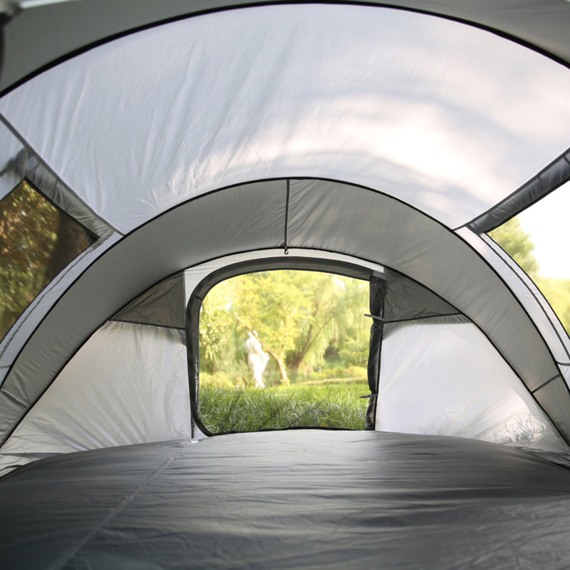 Tente de bateau pour 4-6 personnes, H 51,18 po x l 125,98 po x P 86,61 po, Blanc + gris clair