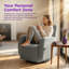 Fauteuil d'appoint pivotant à 360 ° en chenille pour le salon, le bureau ou les loisirs-1506753065