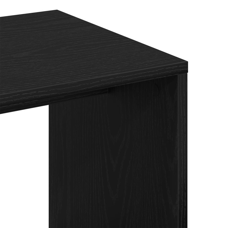 Gniya Floor Shelf End Table, Black Oak, Black Oak