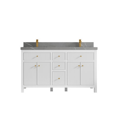 Meuble-lavabo double 60 po