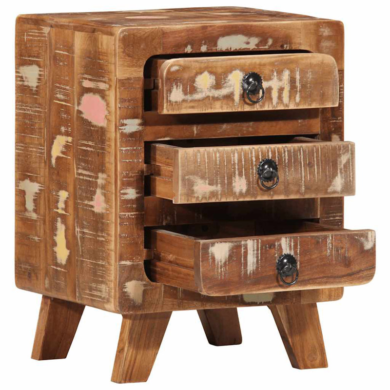 37cm W Solid Wood Bedside Table
