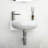 White Ceramic Wall Mounted 16X11 Inch Bathroom Sink, Rectangular, Acid , Stain Low Water Absorption, Smooth Surface, Mounting Parts Resistance, Equipment