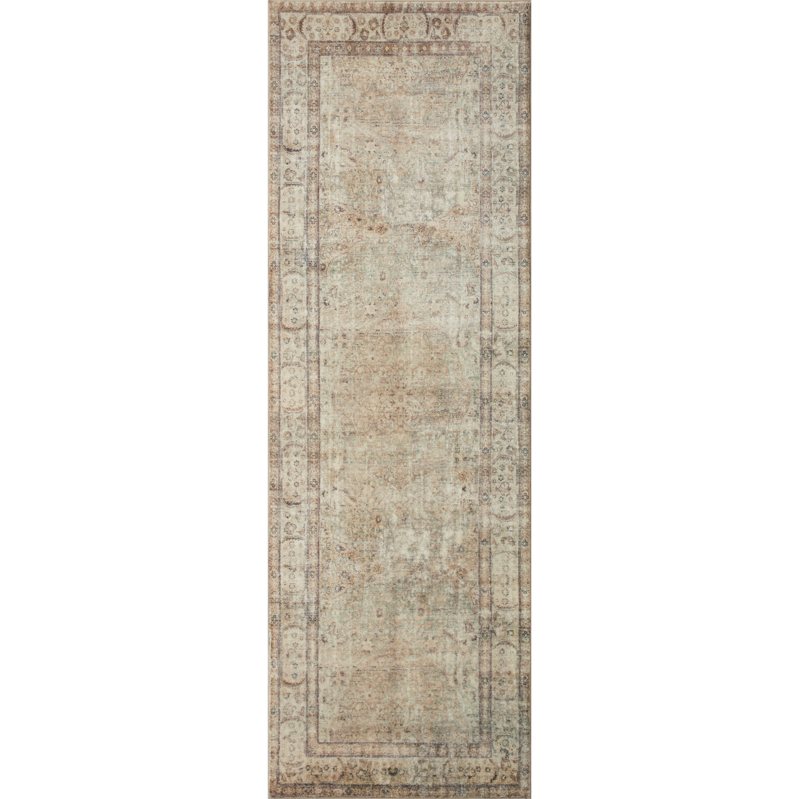 Loloi Margot Antique/Sage Area Rug feat. CloudPile, Runner 2'6" x 7'6"