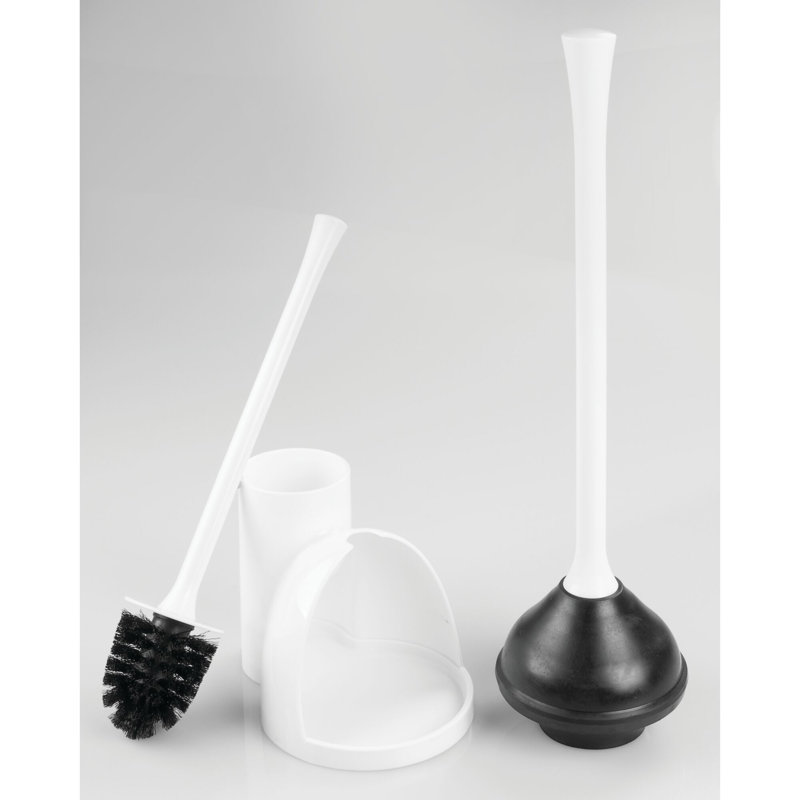 Ebern Designs Obray Plastic Toilet Brush Set