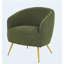 Fauteuil d'appoint en velours côtelé-644719273