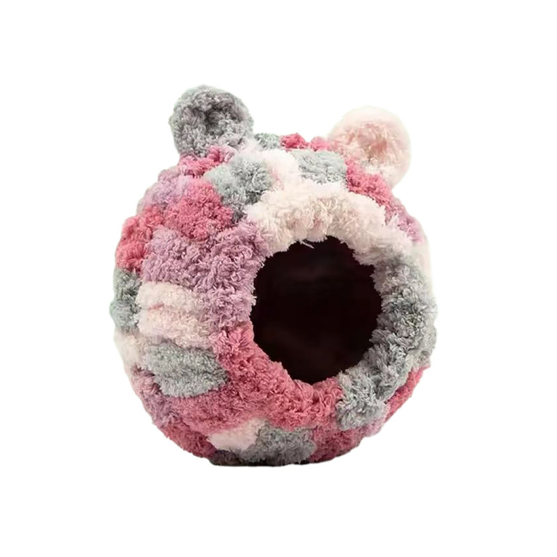Petit refuge pour animaux de compagnie en flanelle de 3,5 pouces de diamètre, de profondeur