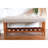 Gray Fabric Bench With Oak Finish - 40"X16"X18" Seat & Practical Shelf Storage Slatted 15.76 In. Depth Functional Elegant-950826069