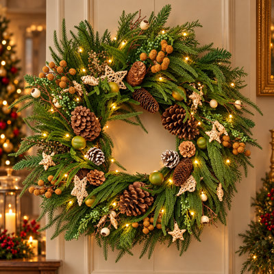 24 " Handmade Silk and Plastic Wreath
