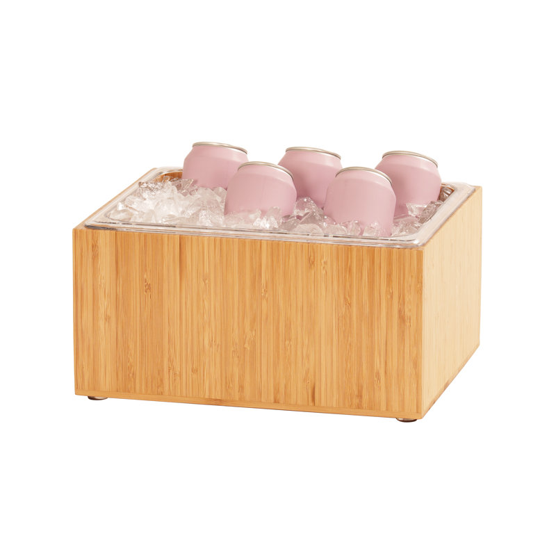 Bamboo Ice Housing with Clear Pan, 8" H x 10" W x 12" D