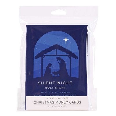 Christmas Money Card Silent Night Family
