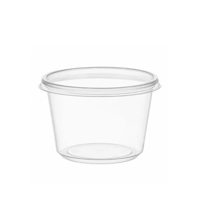 Lightweight Clear Plastic Round Deli Container with Lids 16oz