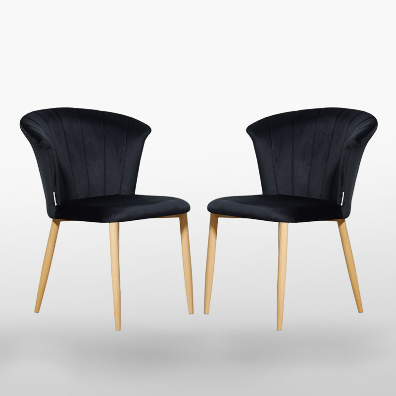 Siyana Upholstered Dining Chair, Black