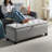 GREY STORAGE OTTOMAN（ONLY OTTOMAN)
