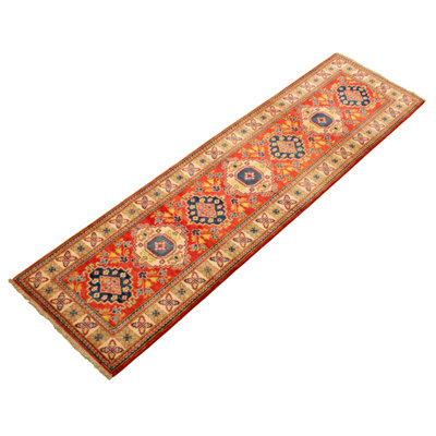 Tapis de couloir en Tapis décoratif laine noué à la main de conception unique 2 pi 9 po x 9 pi 8 po Dereonna