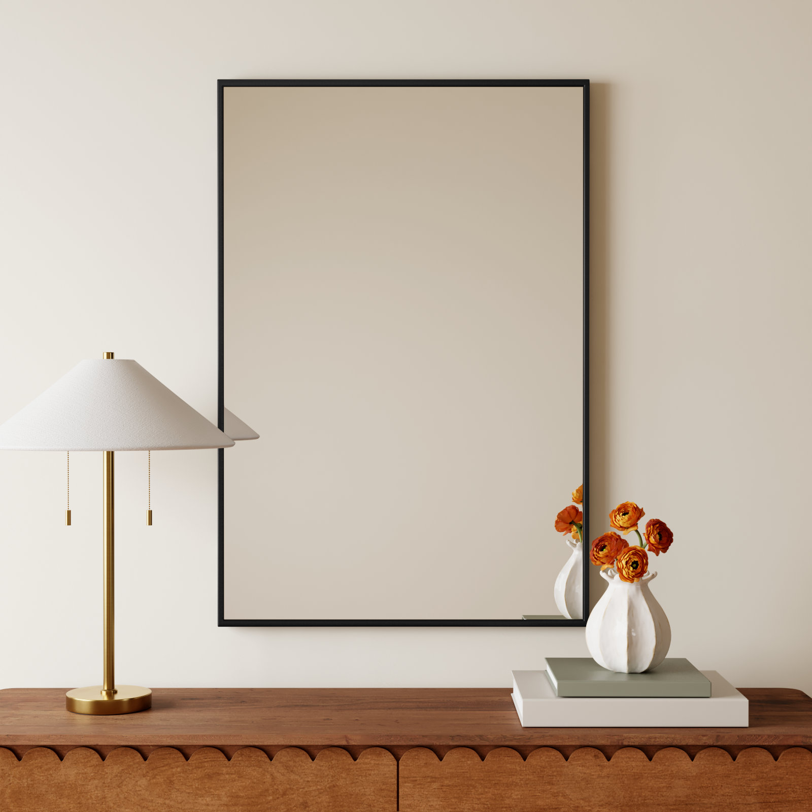 Sabine 36" Accent Mirror, 40" x 24", Black