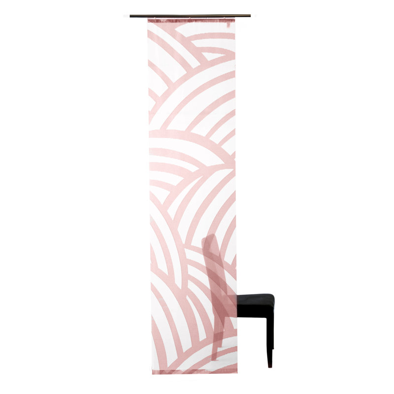 Doral Sheer Curtain Panel Pair, Rose