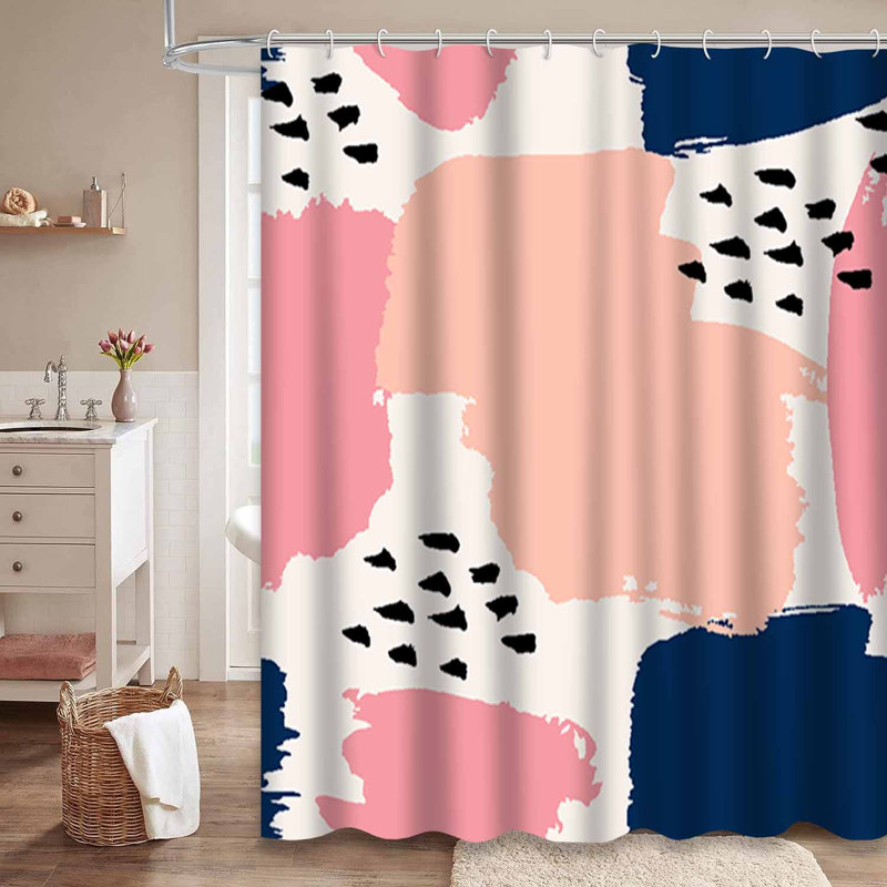 Rideau de douche à 12 crochets Abstract Creative Strokes, L 72 po x l 84 po