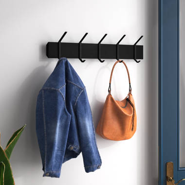 Tolman Solid Wood 5 - Hook Wall Mounted Coat Rack Foundry Select Color: Oiled Walnut