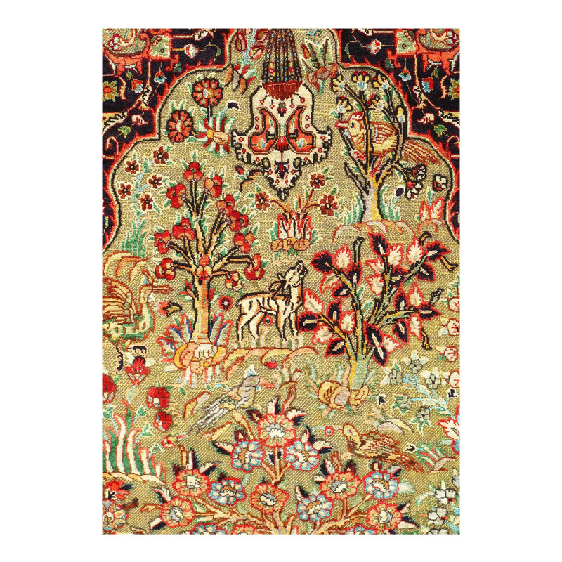 Meikel Oriental Area Rug in Gold