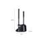 Ensemble de brosse de toilette 3-en-1 Bath Bliss avec distributeur de liquide rechargeable et piston noir | Panier de nettoyage complet pour salle de bain | Support peu encombrant