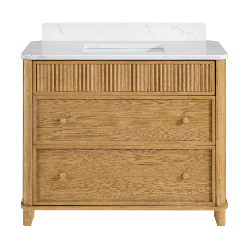 Kathryne 36" Bathroom Vanity In Natural Enhanced Oak, Enhanced Natural Oak, 42"