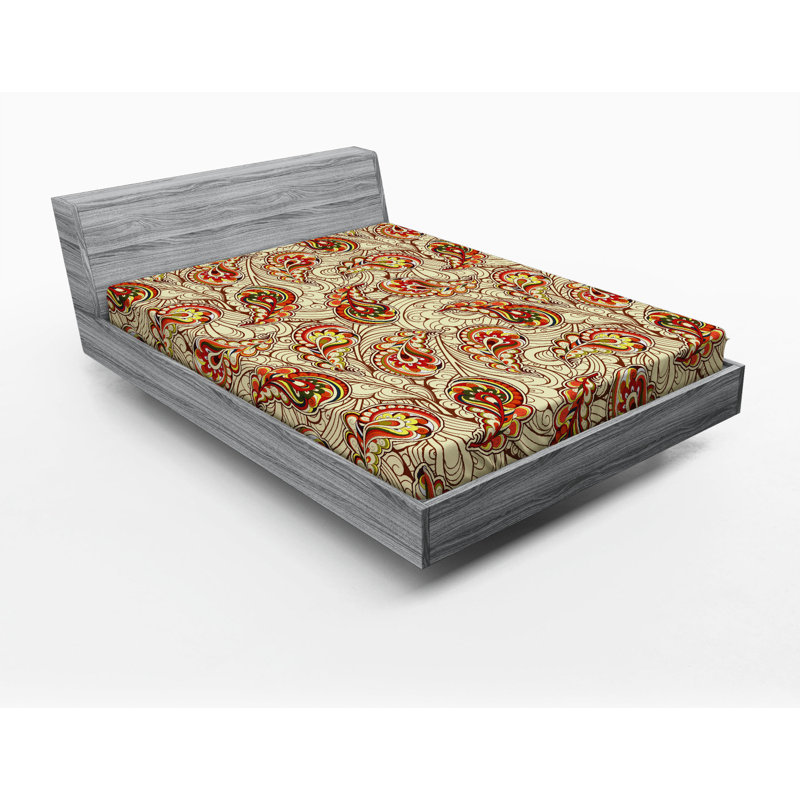 Microfiber Floral Fitted Sheet, Full Fitted Sheet