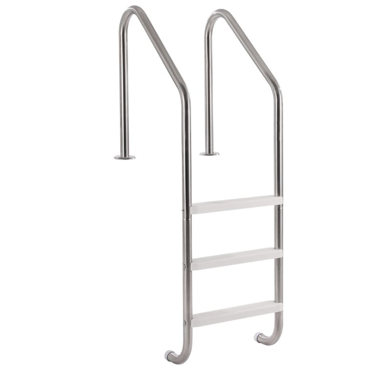 3-Step Stainless Steel Pool Ladder of 2 Handrails Loads 265 lb for 48-54 In Pool