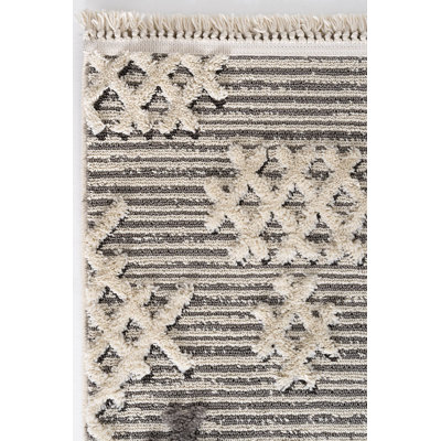 Sakura Gray Ethnic Patterned Modern Living Room Rug