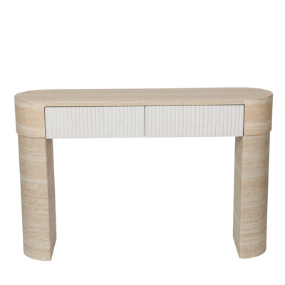 Wooden Console Table With Two Hidden Drawers