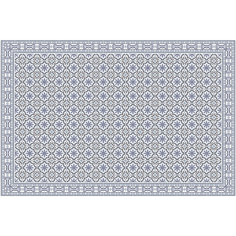 Abreona Vinyl Machine Printed Area Rug, Rectangle 4'4.4" x 6'6.7"