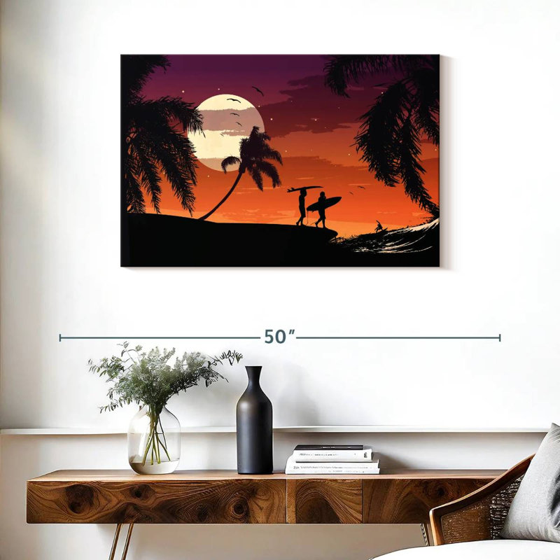 Surfeurs de nuit tropicaux Gillard, H 24 po x l 36 po