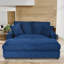 Chaise longue rembourrée avec porte-gobelets Victor Corduroy-1986462850