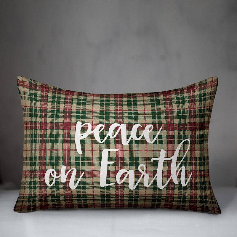  Coussin lombaire Peace on Earth in Tartan
