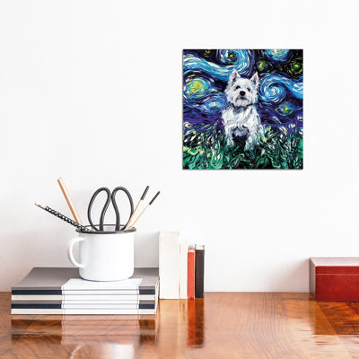 Reproduction d’art, "Westie Night" par aja Trèves